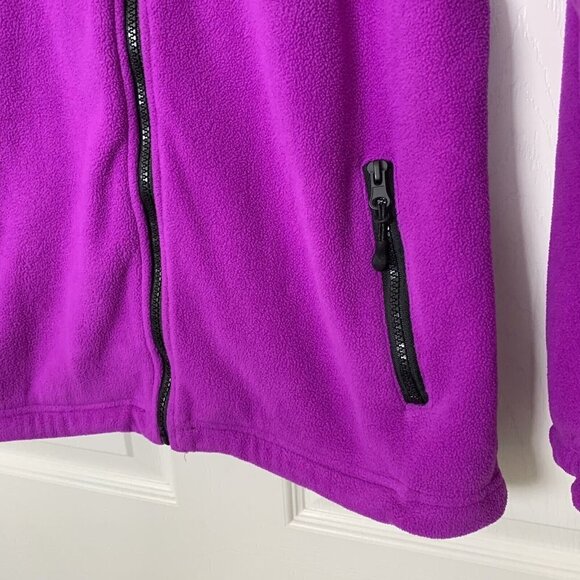 Trail Crest Women’s XS Fleece Jacket Camo Purple Pockets Full Zip - Picture 2 of 7